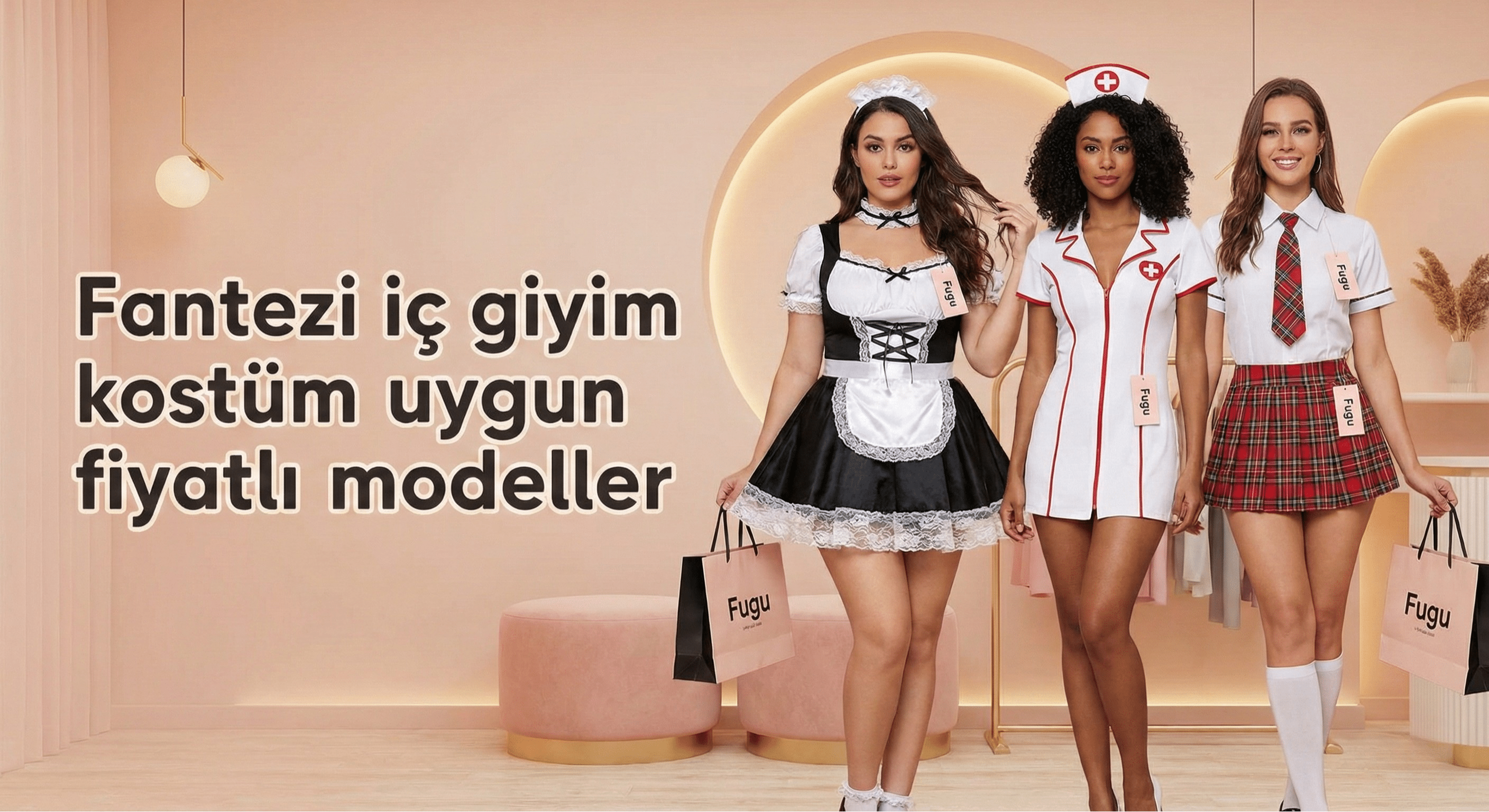 Fantezi iç giyim kostüm uygun fiyatlı modeller - FUGU.