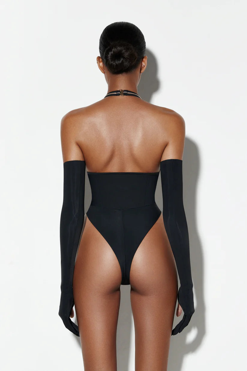 Swan - Siyah Transparan Bodysuit