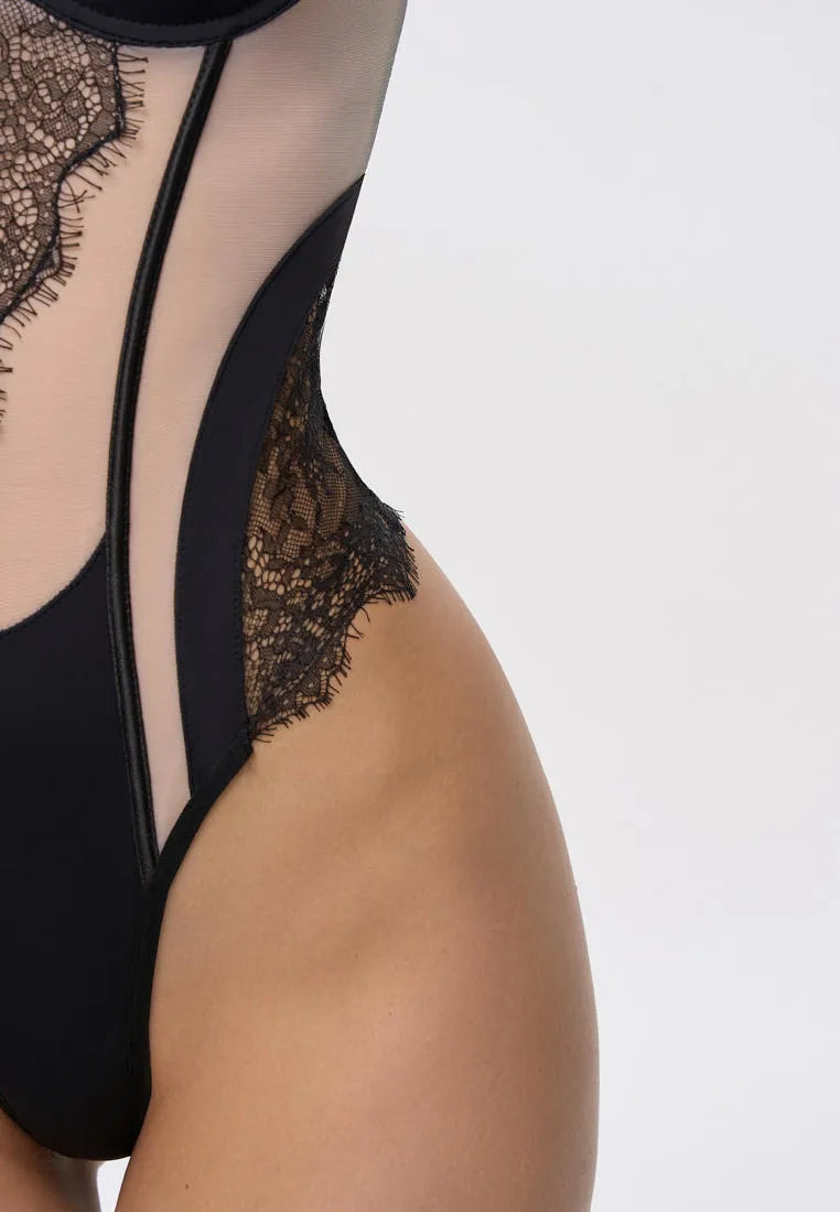 Flame - Siyah Bodysuit