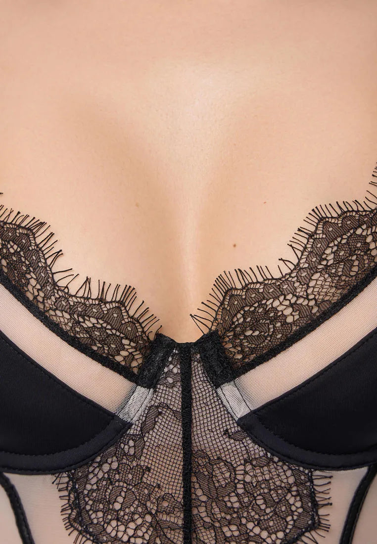 Flame - Siyah Bodysuit