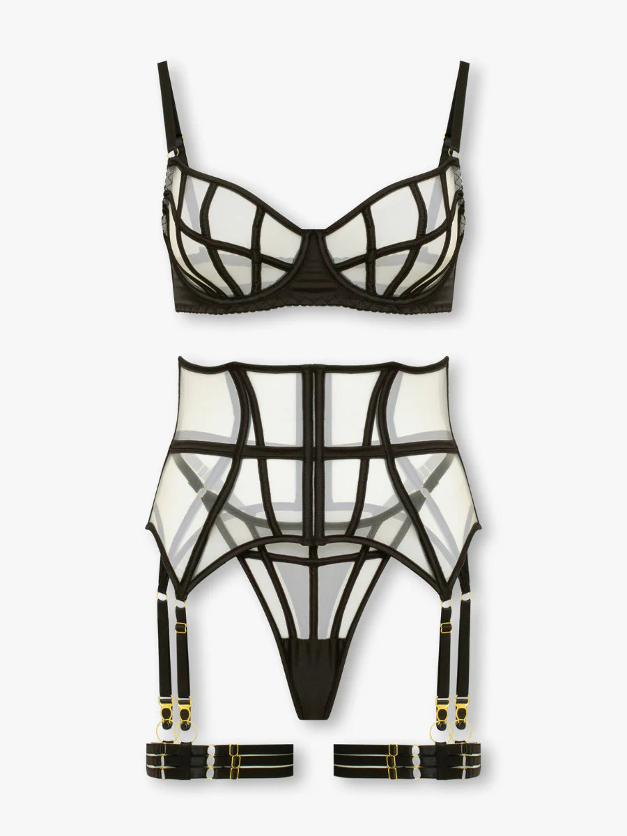 Scarlet - Siyah Jartiyer Takımı